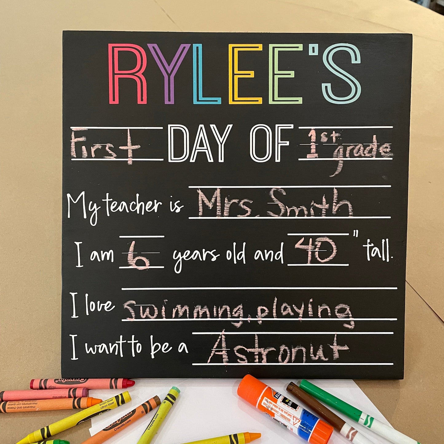 First Day of School Board - Square with Handles!