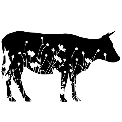 Wildflower Cow ~ Wildflower Highland Cow ~ Wildflower Steer